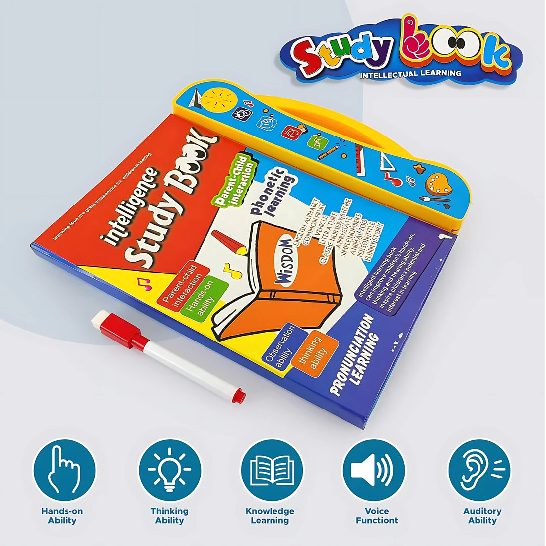 Kids Intelligence learning Book for English Letters, Words & Poem