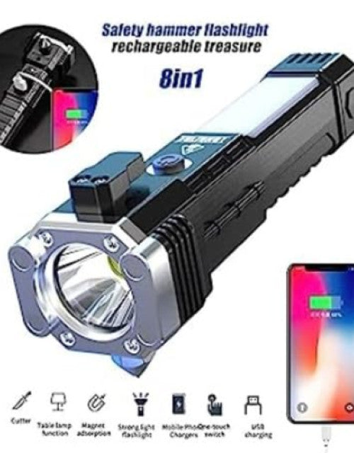 Rechargeable Torch LED Flashlight with Long Distance Beam Range
